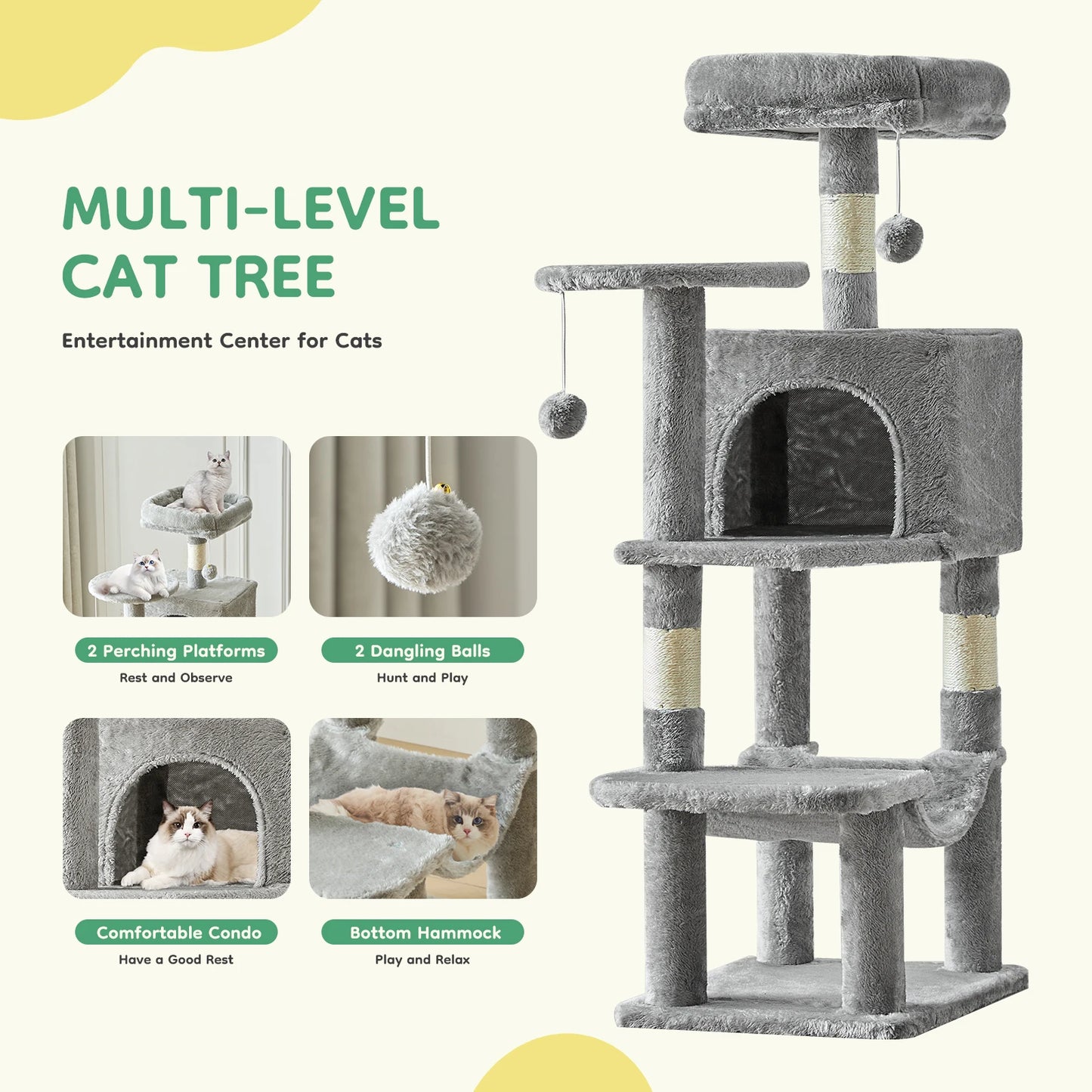 PurrMount Climbing Tower 43in